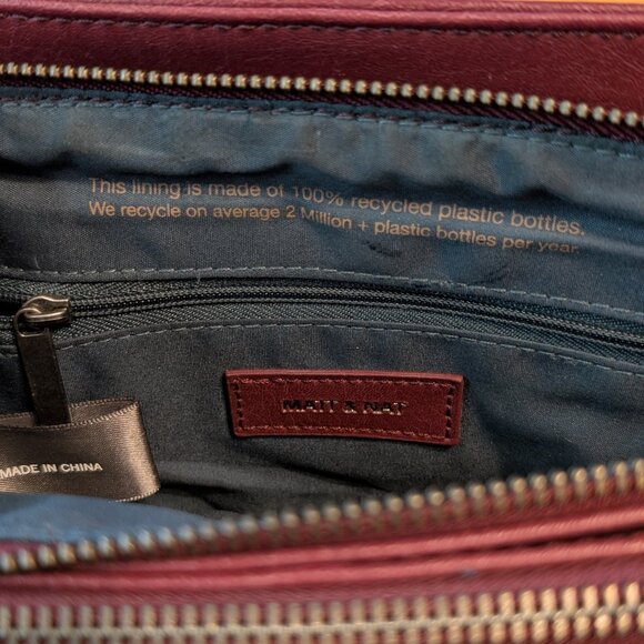 Matt & Nat Castell Vintage Crossbody Bag - Cerise - Picture 7 of 9